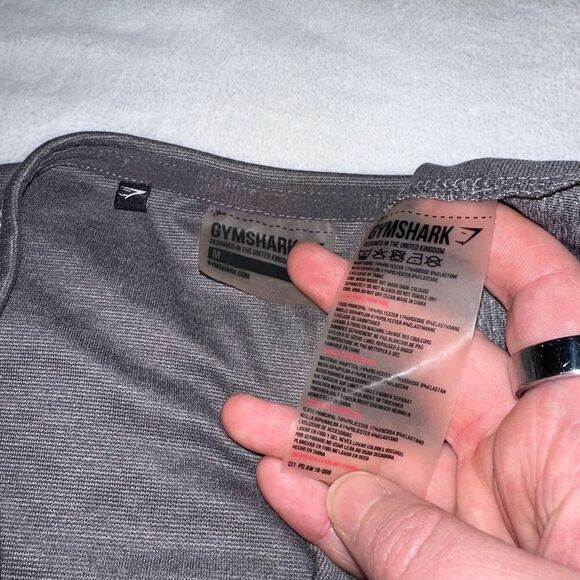 Gymshark Athletic Tank Top Gray Reflective Detail Size Medium EUC - Picture 6 of 9